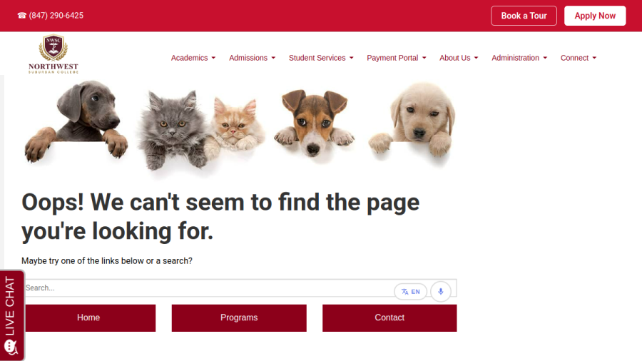 Northwest Suburban College website