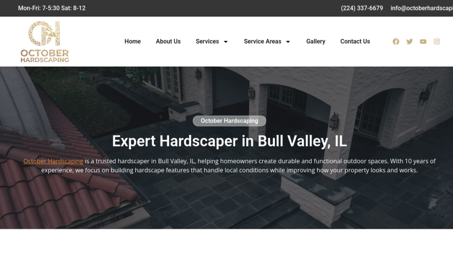 October Hardscaping website