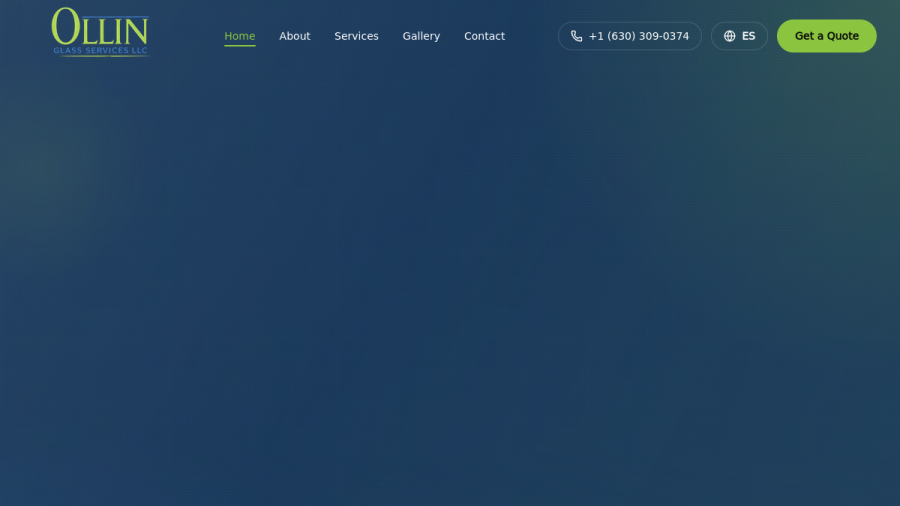 Ollin Glass website preview