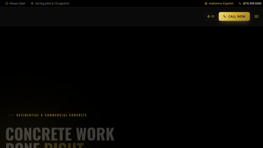 Ora Concrete website preview