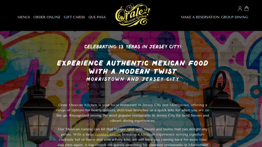 Orale Mexican Kitchen website