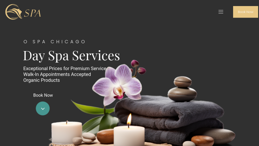 O Spa website screenshot