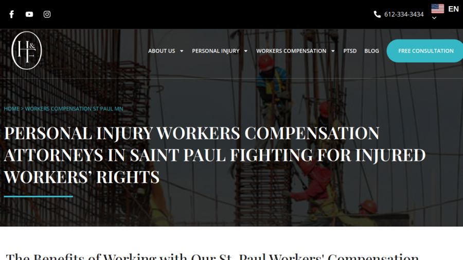 Website screenshot of Osterbauer Law Firm