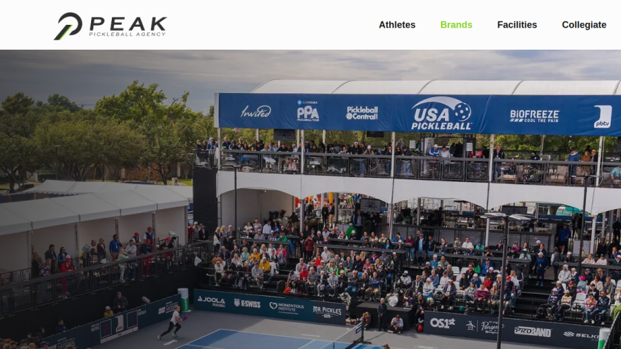 Peak Pickleball Agency website