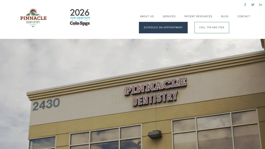 Pinnacle Dentistry website