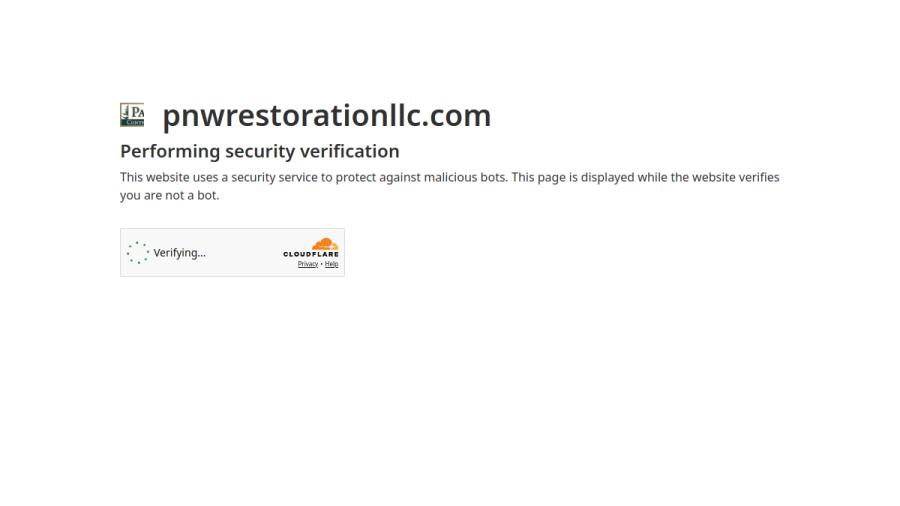 Screenshot of the Pacific Northwest Restoration LLC website