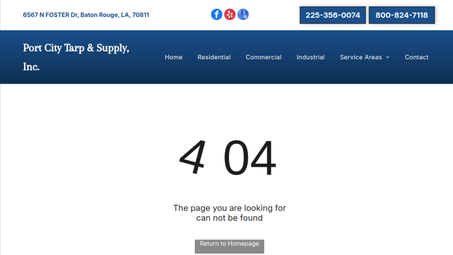Port City Tarpaulin & Supply Inc. website