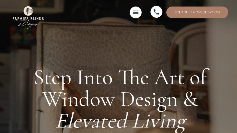 Premier Blinds and Designs of Atlanta website