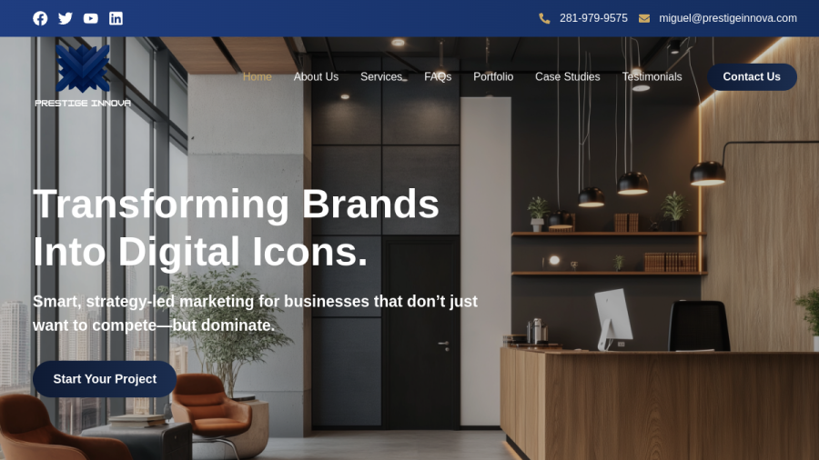 Prestige Innova website