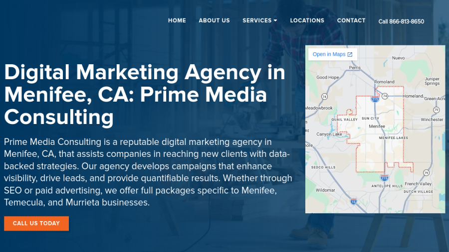 Prime Media Consulting LLC website