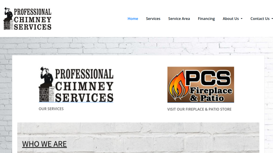 Professional Chimney Services website