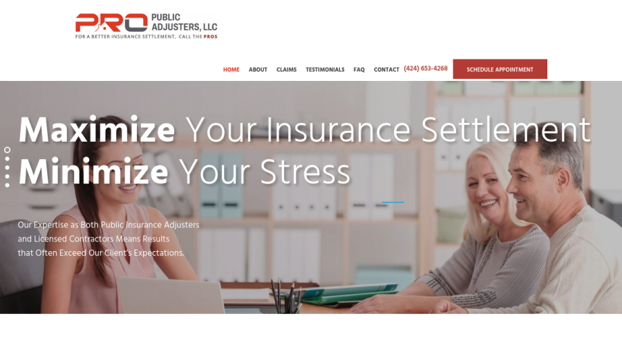 Pro Public Adjusters, LLC website
