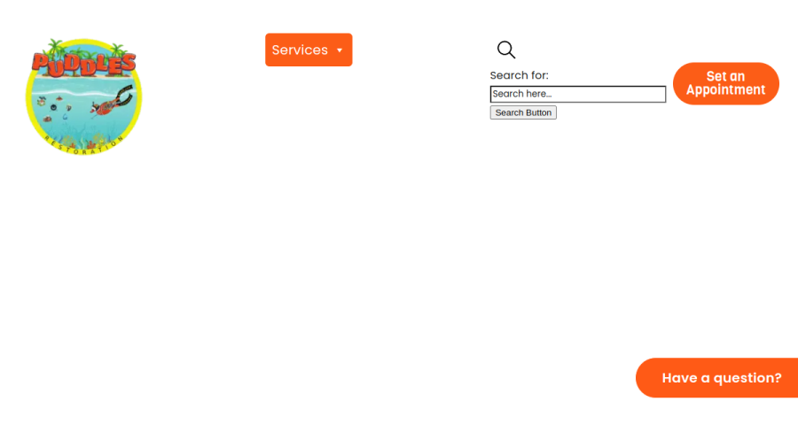 Screenshot of the PUDDLES Restoration website