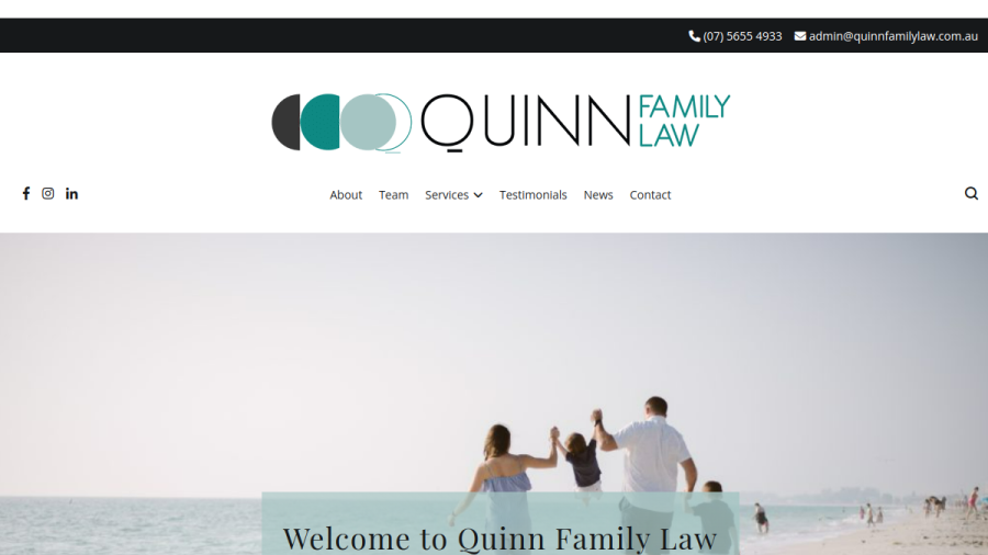 Quinn Family Law website