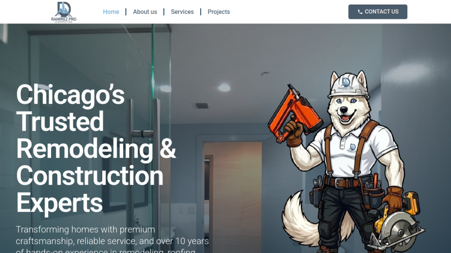 Screenshot of the Ramirez Pro Construction website