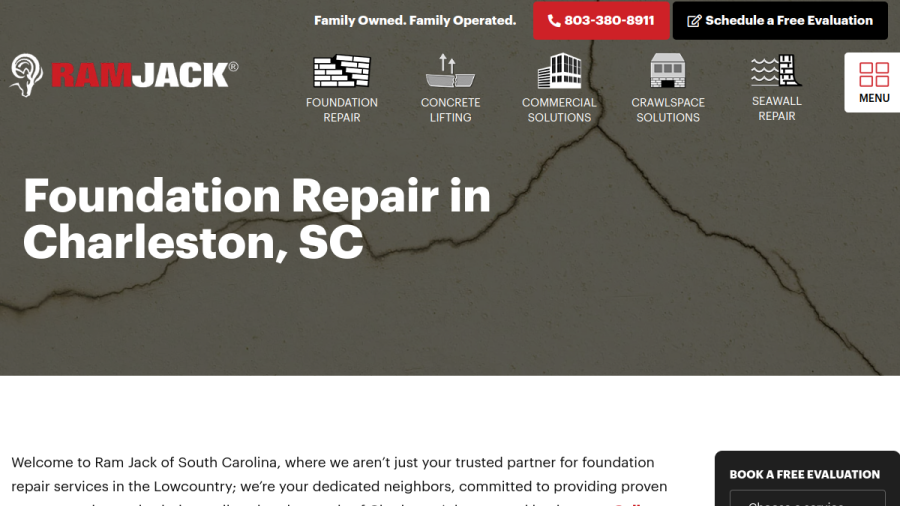Ram Jack - South Carolina, Charleston website