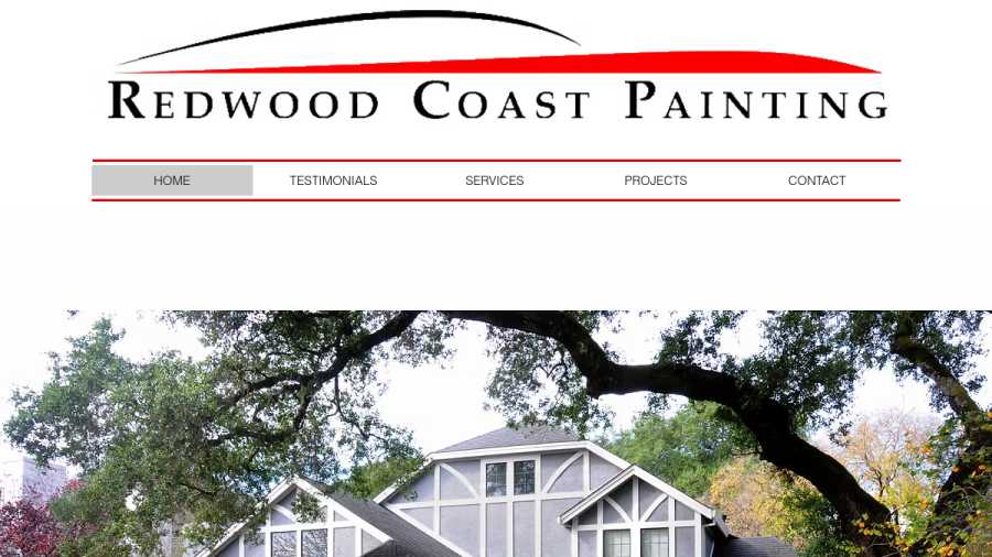 Screenshot of the Redwood Coast Painting website