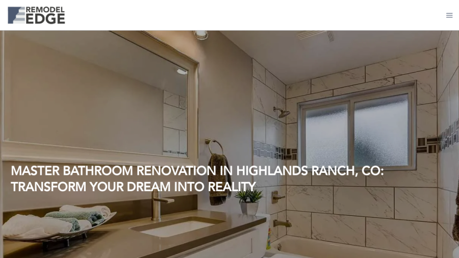 Screenshot of the Remodel Edge website