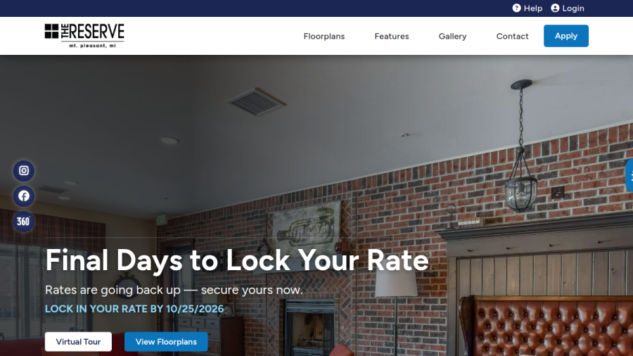 The Reserve at Mt. Pleasant website