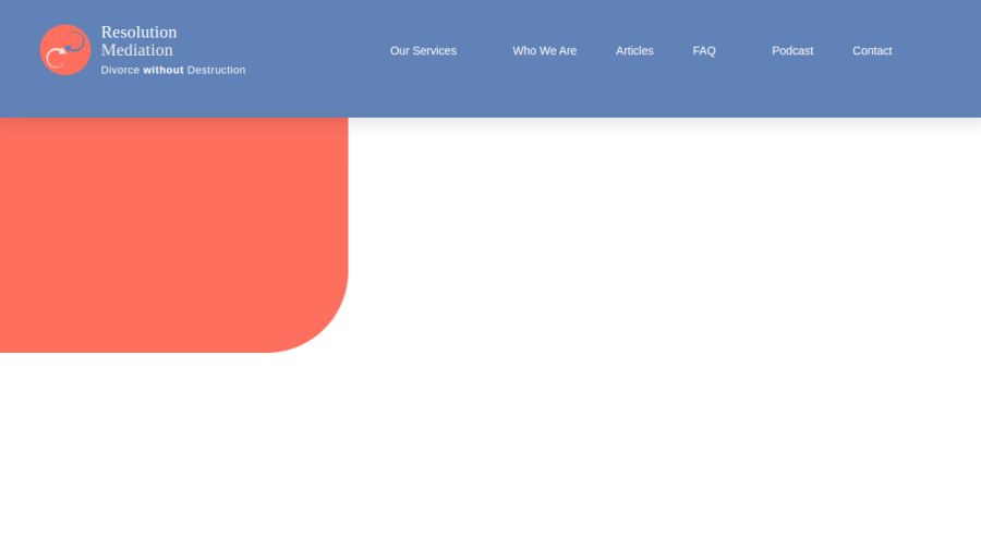 Screenshot of the Resolution Mediation website
