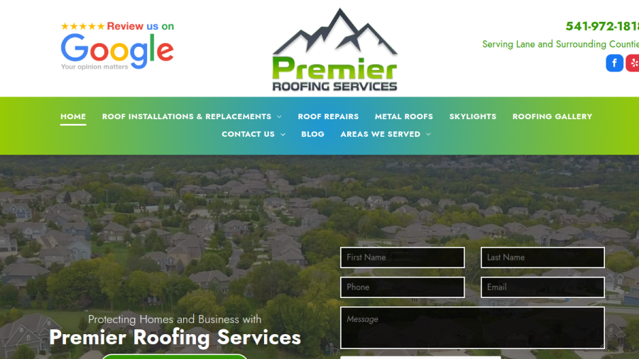 Premier Roofing Services LLC website