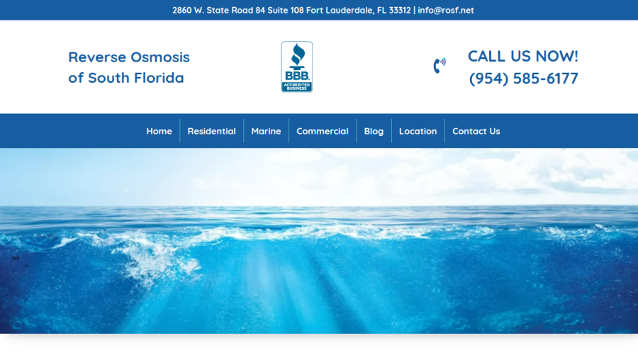 Reverse Osmosis Watermakers of South Florida website