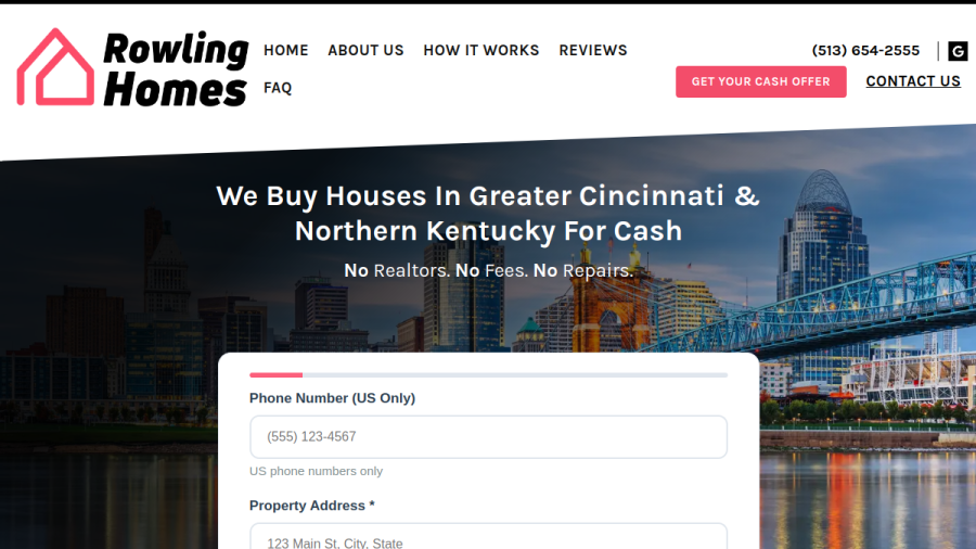 Rowling Homes website