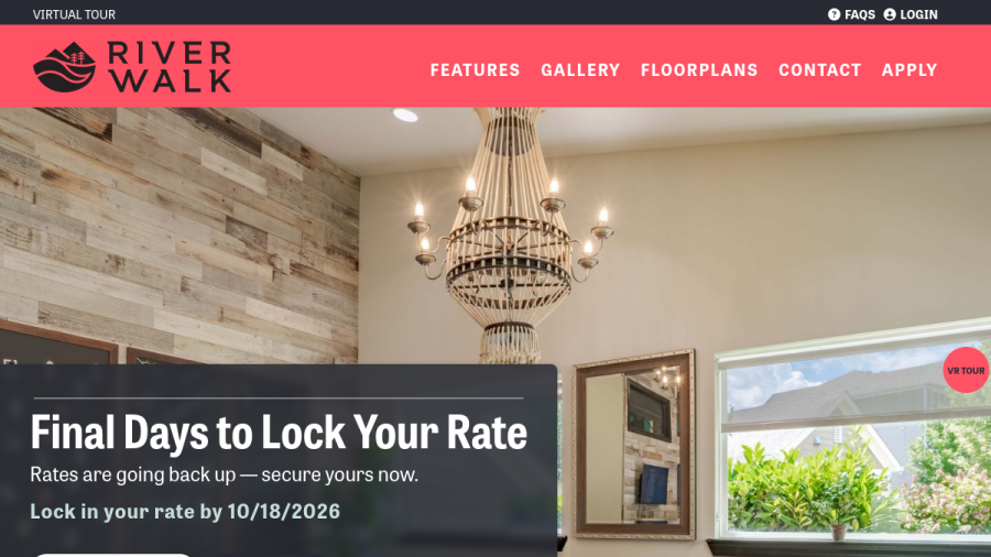 Screenshot of the River Walk website