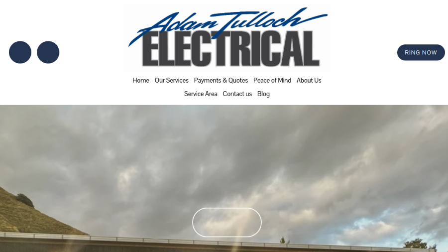 Screenshot of the Adam Tulloch Electrical Limited website