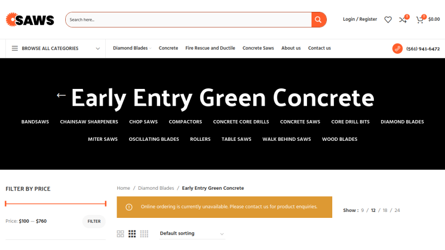 Saws website