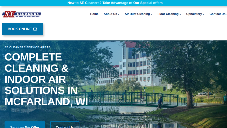 SE Cleaners LLC website screenshot