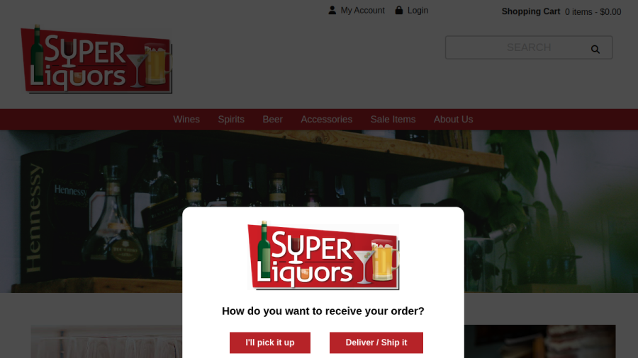 Shoreline Super Liquors website
