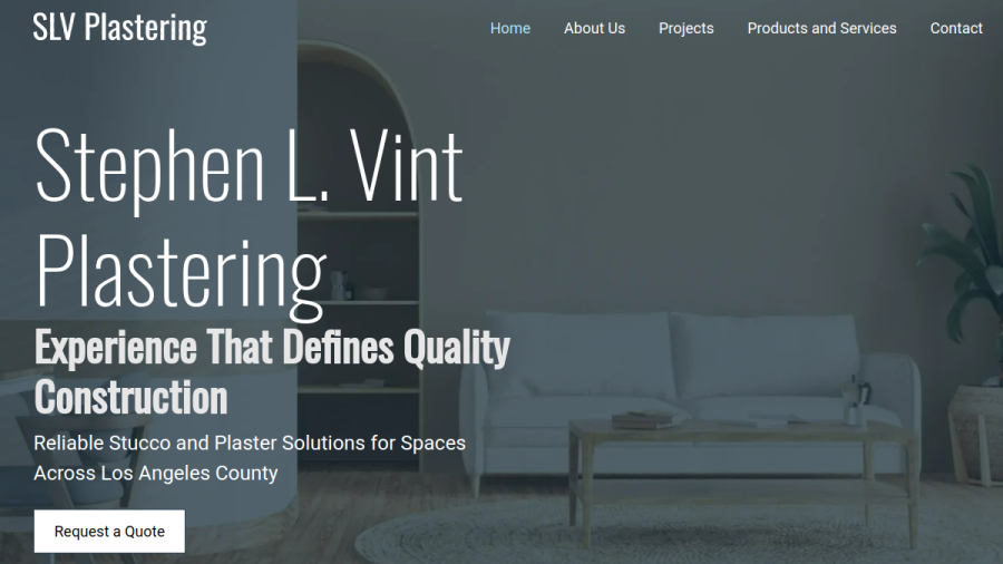 Stephen L. Vint Plastering, Inc website