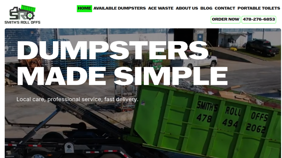 Smith's Roll Offs website