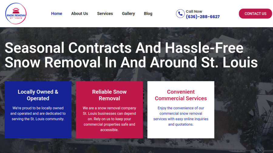 Snow Removal St. Louis website
