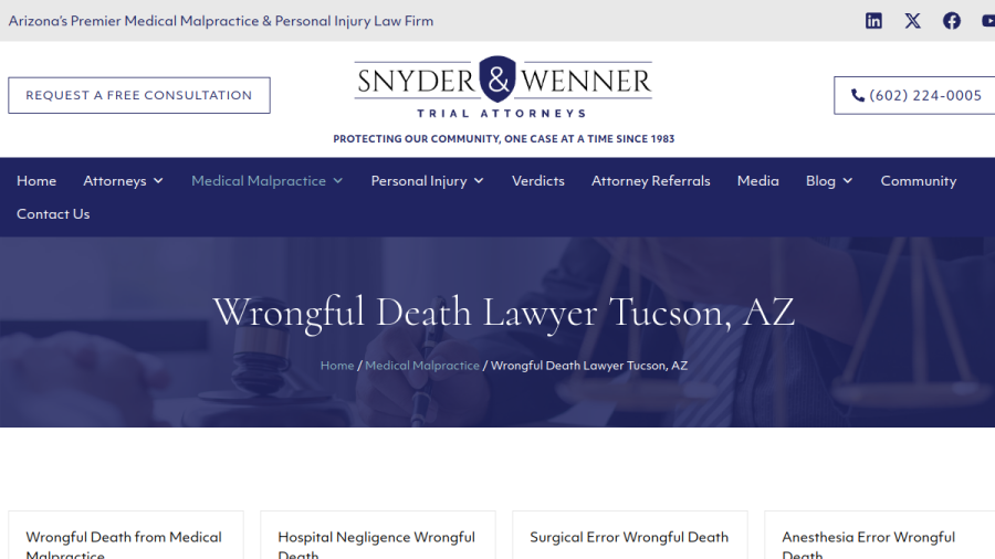 Snyder & Wenner, P.C. website