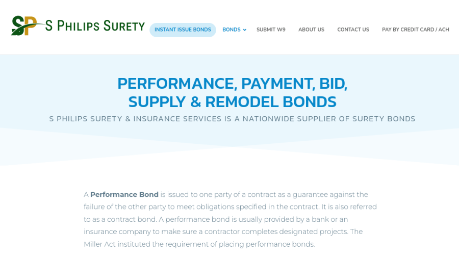 S Philips Surety & Insurance Services website
