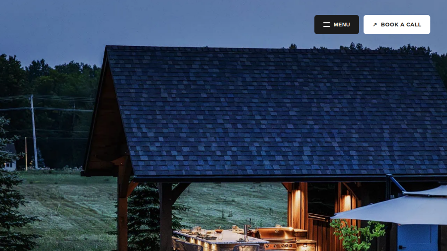 Screenshot of the Springhetti Luxury Outdoor Spaces website