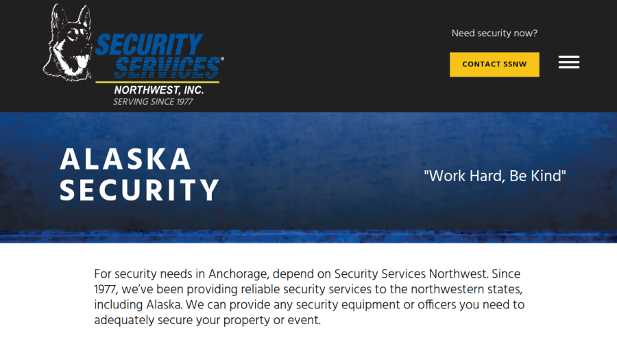 Security Services Northwest, Inc website