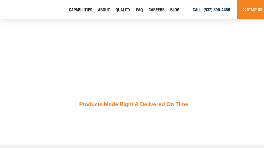 Screenshot of the Staub Manufacturing Solutions website