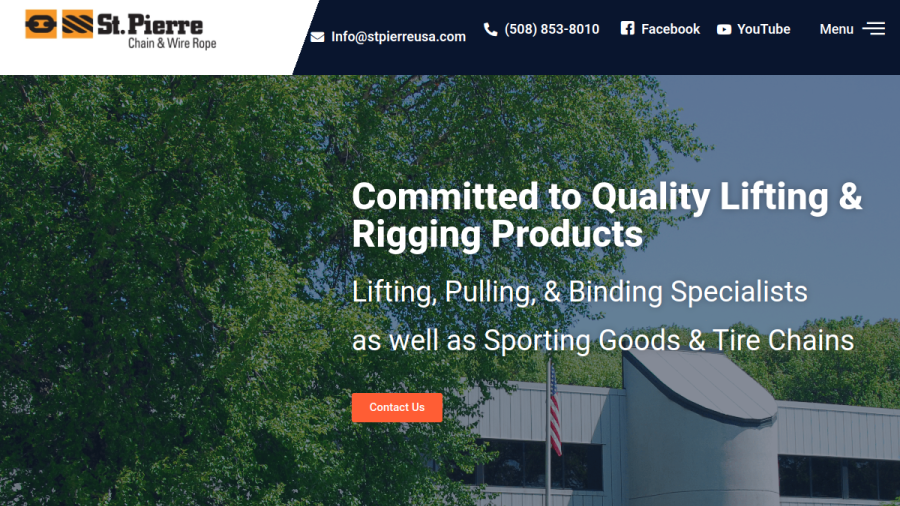 St Pierre Chain & Wire Rope website screenshot