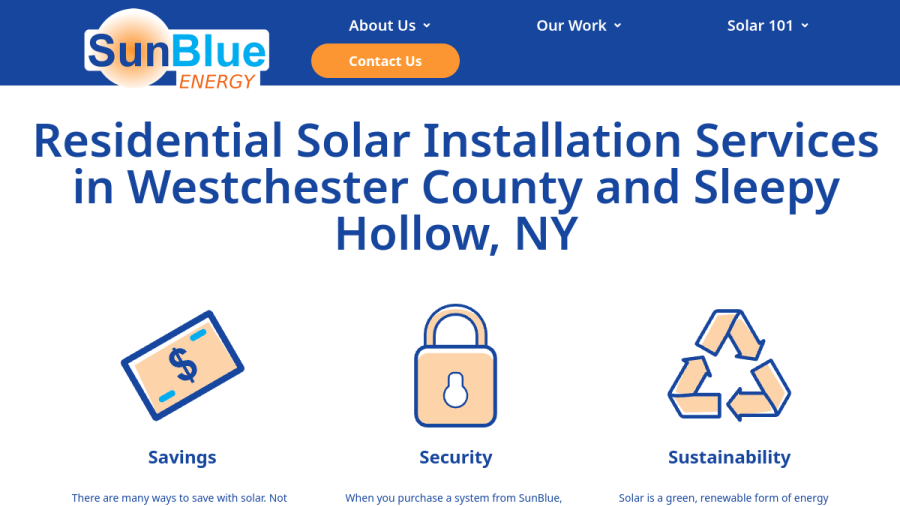 SunBlue Energy website