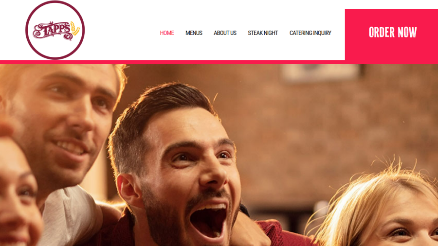 Tapps Sports Lounge & Grill website