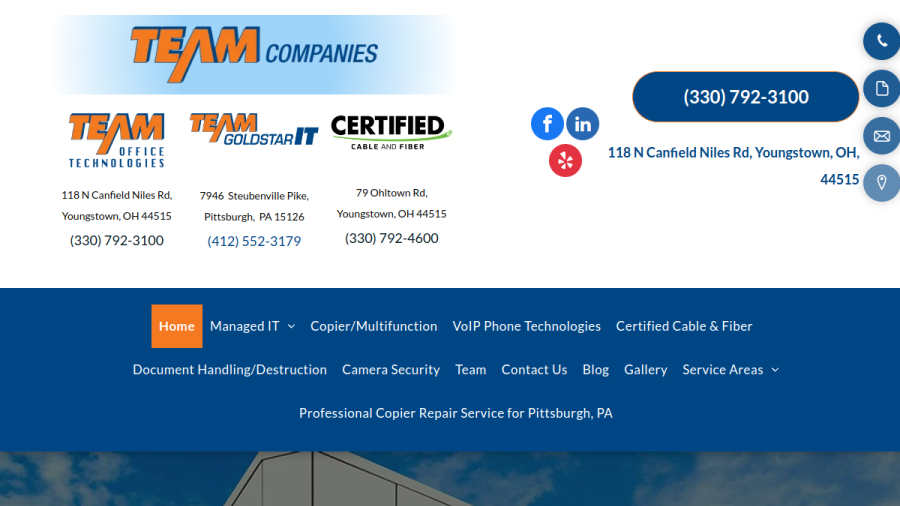 Team Office Technologies - Managed IT Services website