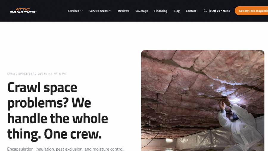Screenshot of the Attic Fanatics website
