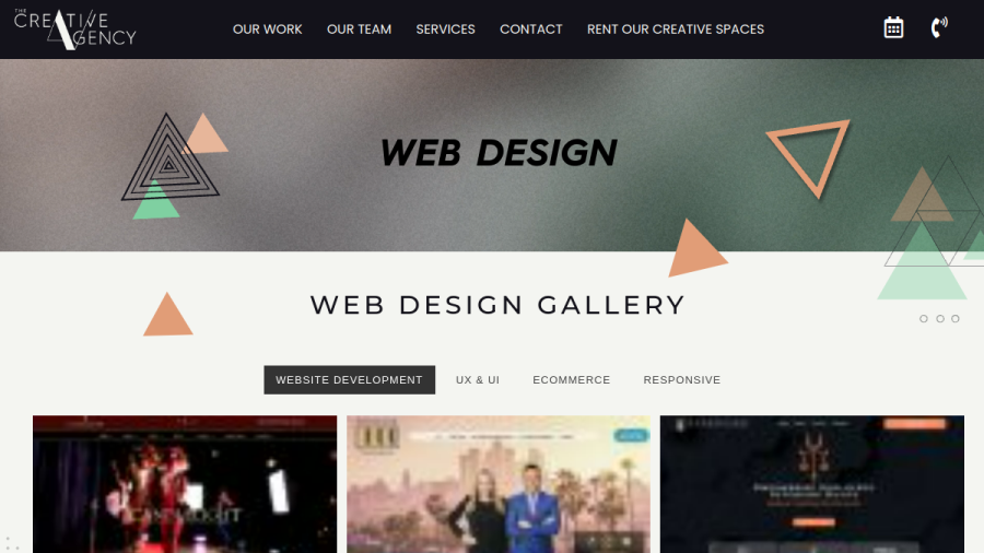 Screenshot of the The Creative Agency website