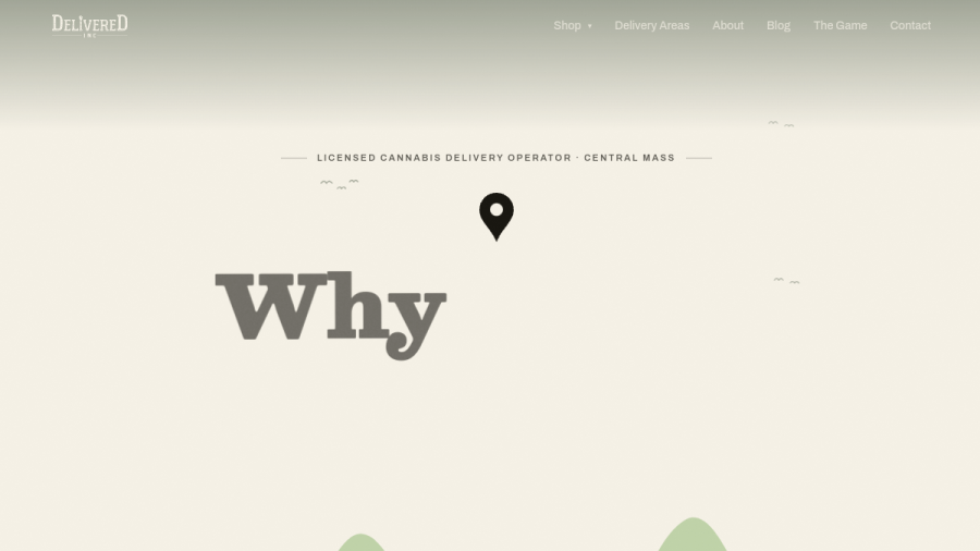 Screenshot of the Delivered Inc. website
