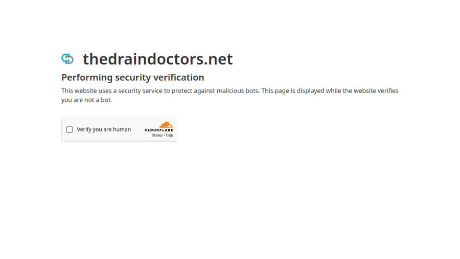 Screenshot of the The Drain Doctors, Inc. website
