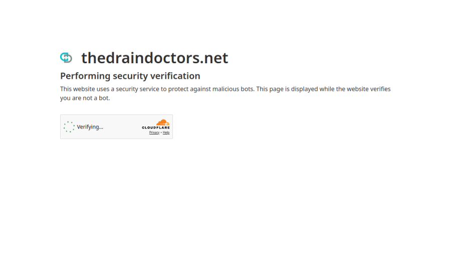Screenshot of the The Drain Doctors, Inc. website