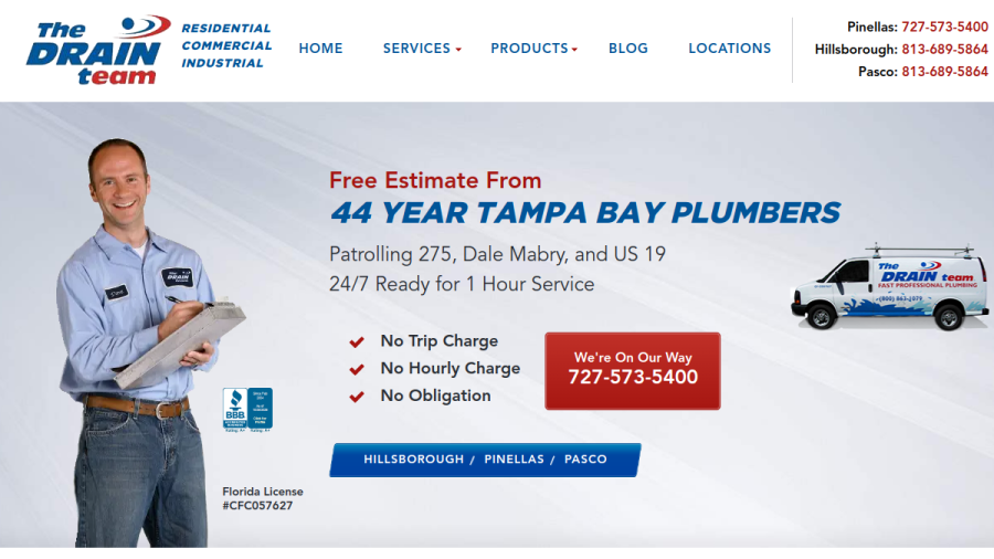 The Drain Team website